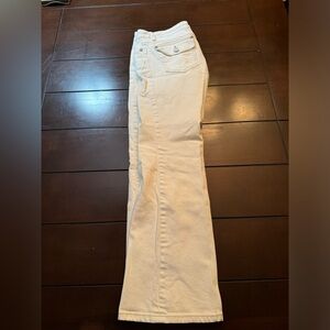 Women banana republic 6P boot cut white jeans